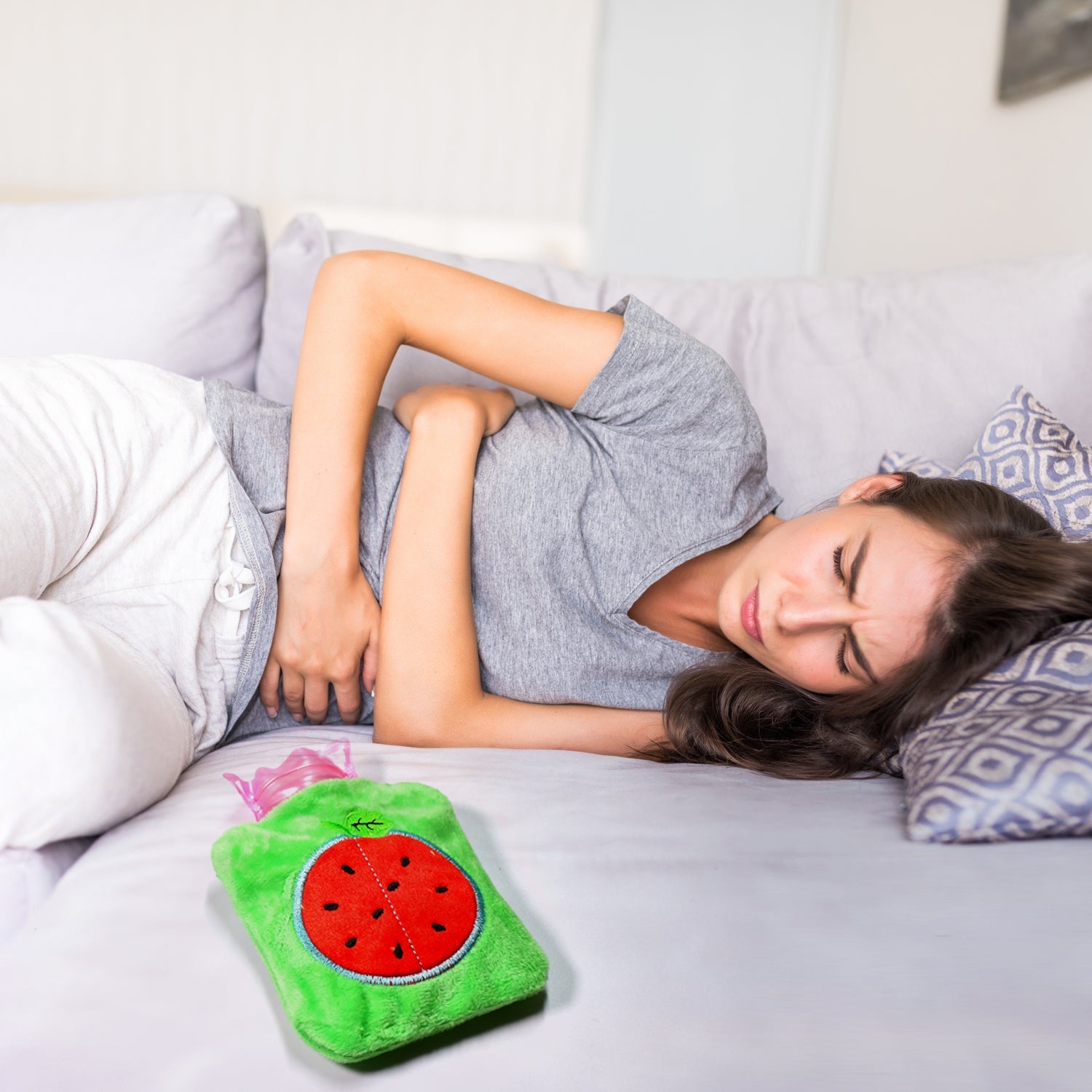 6509 Watermelon small Hot Water Bag with Cover for Pain Relief, Neck, Shoulder Pain and Hand, Feet Warmer, Menstrual Cramps. DeoDap 6509 Watermelon small Hot Water Bag with Cover for Pain Relief, Neck, Shoulder Pain and Hand, Feet Warmer, Menstrual Cramps. DeoDap